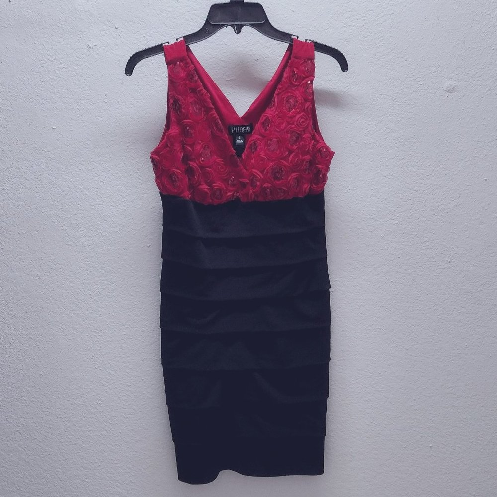 Enfocus Studio rose black dress
